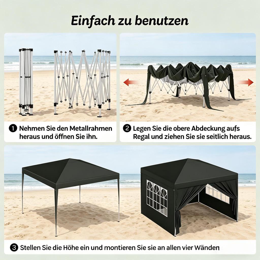 Spacious Garden Gazebo, Garden Gazebo, Outdoor Roof Protection, for Patio, Wedding, Catering & Events (only with Gazebo)
