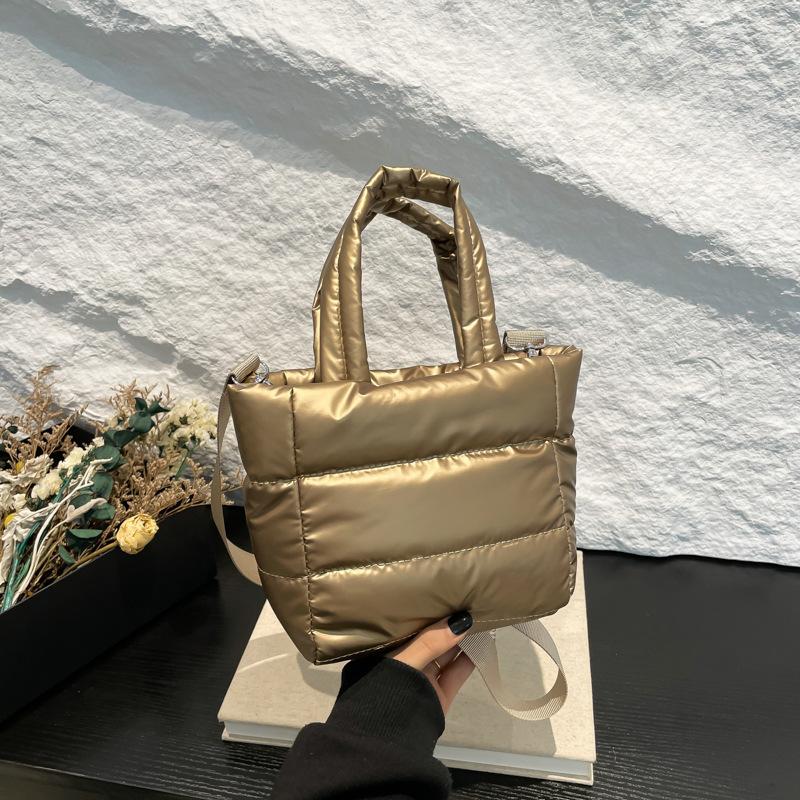 Women Bags Woman Puffy Lightweight Handbag LargeCapacity Quilted Shoulder Bag Adjustable Strap Puffer Tote Handbag Shopping Bag