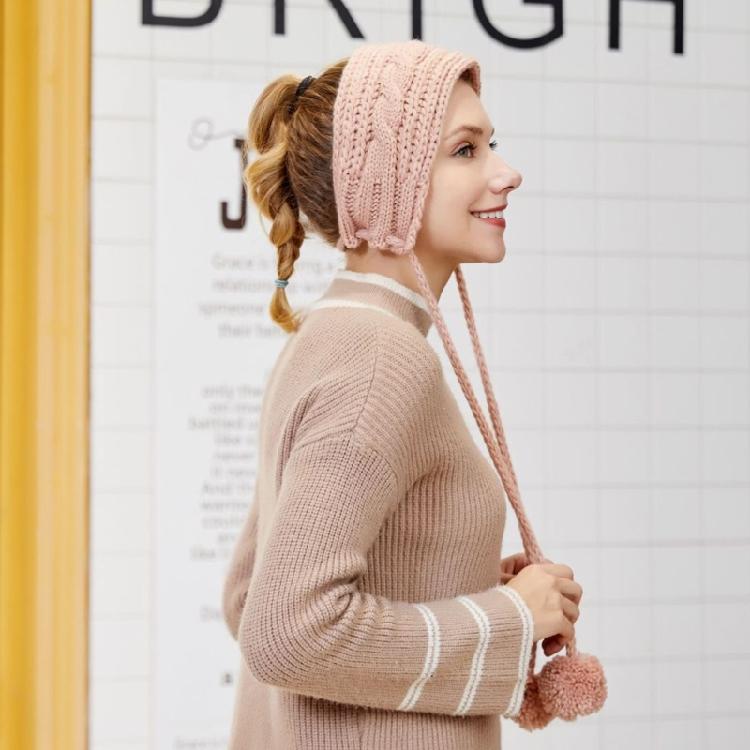 Crochet Woolen Adult Headband Girl Earmuffs Knitted Hairband For Women Teens