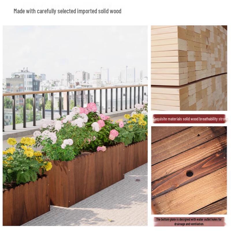 Anti-corrosion Wood Rectangular Planter