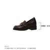 Camellia handmade soft-soled women's new autumn and winter thick-heeled single shoes retro small leather shoes