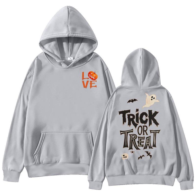 Halloween Hoodie Men's Sports Leisure Comfortable Top Bat Letter Printed Loose Fashion Autumn Winter Hoodie