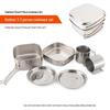 4-Piece 304 Stainless Steel Outdoor Camping & Travel Set: Foldable Cups & Bowls.