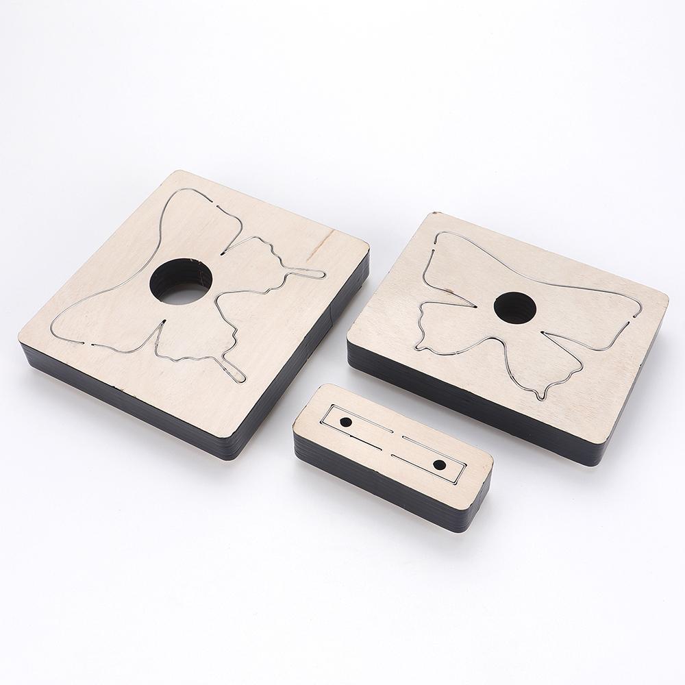 1set DIY steel stamping punch mold, bow shaped cutting die template for leather punching & cutting, DIY handicraft drilling tool