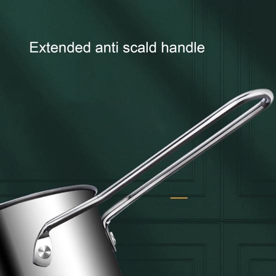 1 Set Fryer Multifunctional Mini Pot Good Heat Conductivity Stainless Steel Oil-saving Home Fryer Cooking Utensils