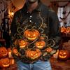 Cămașă cu nasturi și mânecă lungă pentru bărbați de Halloween