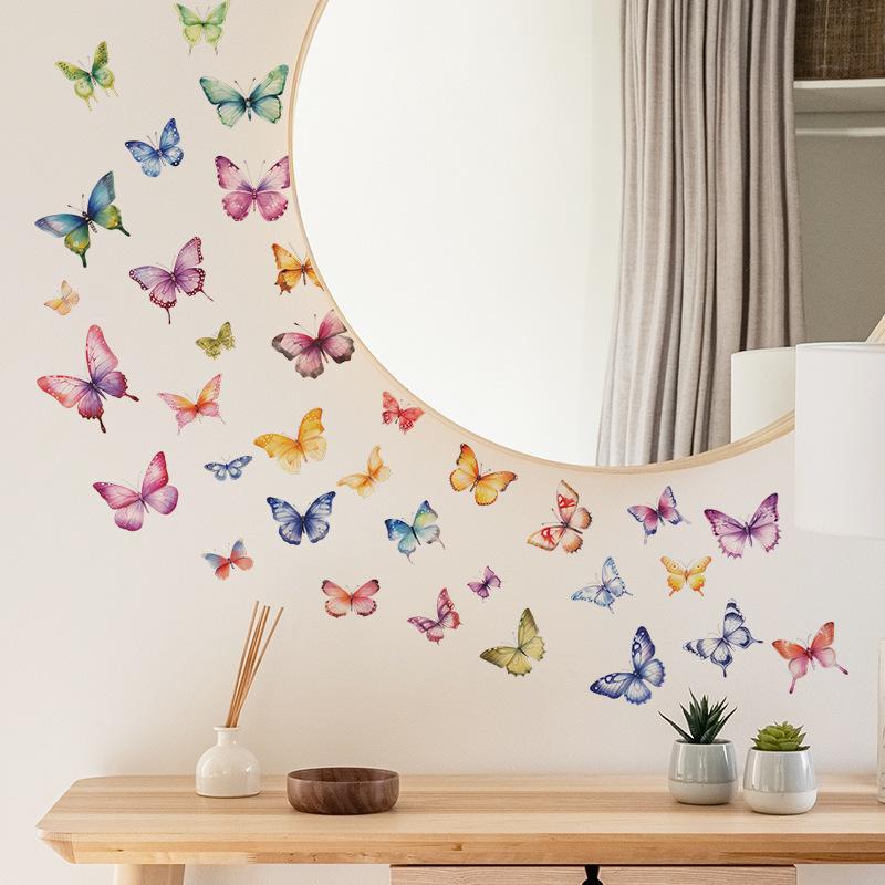 Cartoon Street Lamp Cat Wall Sticker Living Room Entrance Background Home Decoration Bedroom Decor Decal Self Adhesive Wallpaper