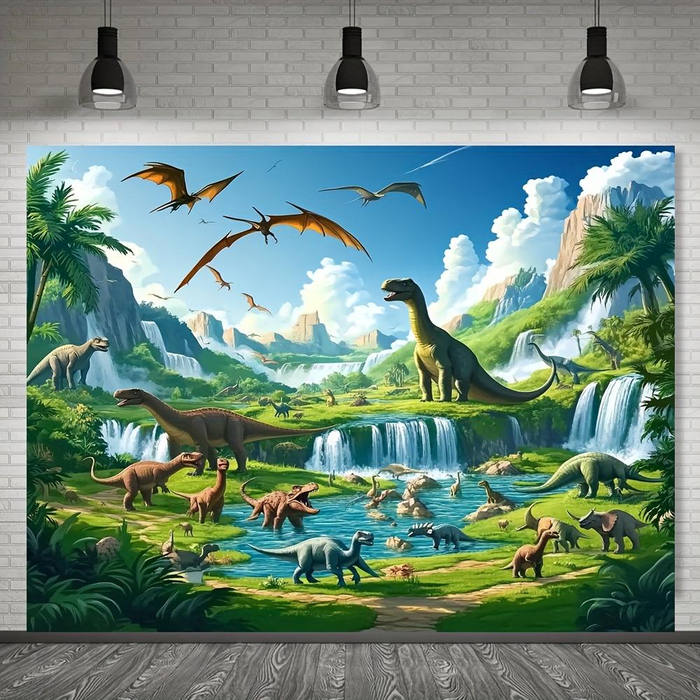 A Dinosaur  is a plastic-made hanging model featuring a large Jurassic dinosaur. 47.2x31.5inch/120*80cm