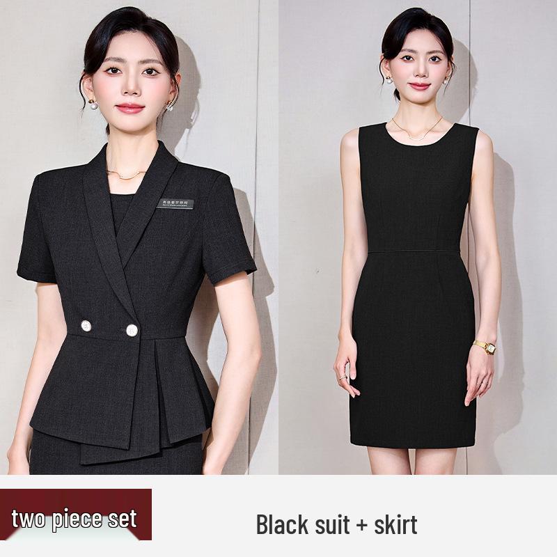 Women's Summer Suit Dress Set: Formal Two-Piece for Interviews & Office