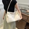 Stylish Pu Tote Bag For Women With Chic Design Soft Leather Shoulder Bag In Black Pink White Khaki