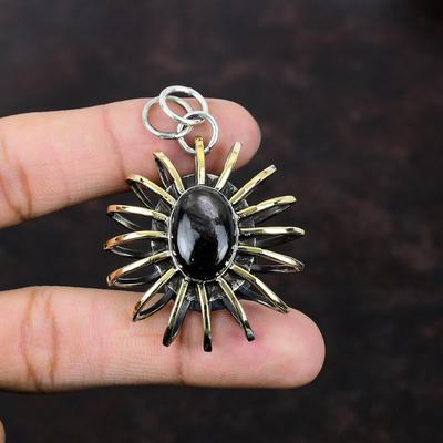Ciondolo Hypersthene Ciondolo in argento sterling 925 Ciondolo con pietre preziose Gioielli fatti a mano Ciondolo placcato in oro 18K Gioiello con gabbia Regalo per ragazza Ciondolo straordinario