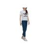 Adidas Originals Clover SS22 Logo Print Drawstring Side Crew Neck Short Sleeve T-Shirt Women Tops White HS2598