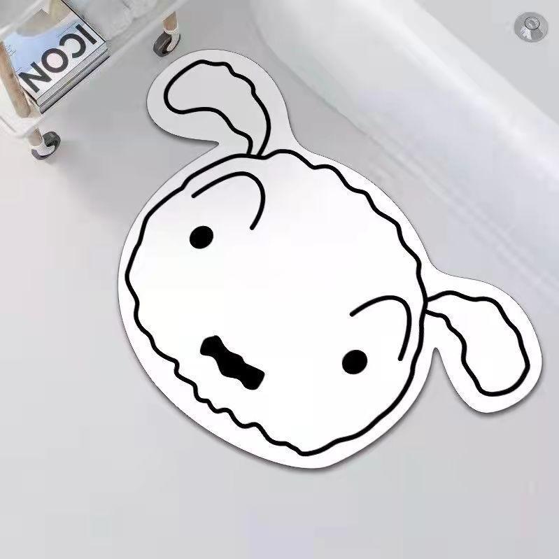 

Напольный коврик для ванной комнаты с мультяшным карандашом, маленький новый, новый, диатомовая грязь, обивка для туалета, нескользящий впитывающий коврик, ковер для входной двери 40*60CM