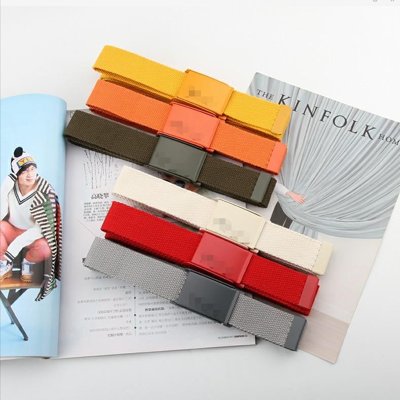 Canvas Belt For Men And Women With Alloy Buckle Fashion Casual Accessory For Students