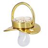 Baby Schnuller Infant Tragbare Exquisite Goldene Krone Brief Strass Schnuller mit Kette Clip