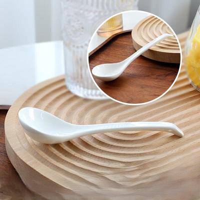 Zhi Shi Pure White Ceramic Spoons