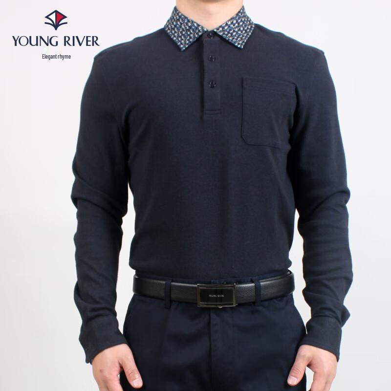 Men s Business Casual Long-Sleeve Polo Shirt S