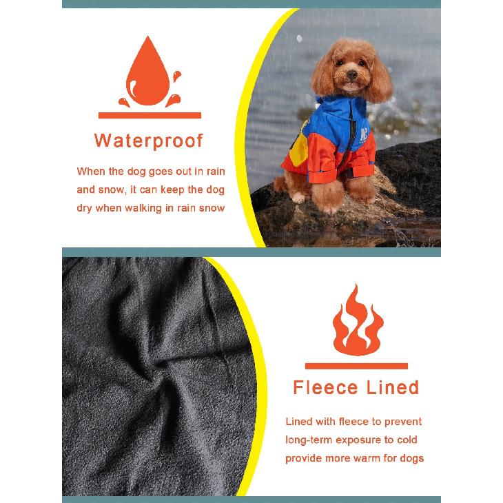 Waterproof Big Dog Clothes Winter Warm Pet Raincoat For Medium Large Dog Fashion Cool Dog Jacket French Bulldog Chihuahua Outfit
