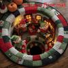 Christmas Cartoon Round Rug Waterresistant Carpet For Living Room Decor