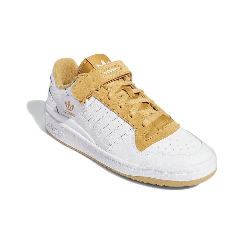 adidas Originals Forum Low Leather Casual Versatile Velcro Lightweight Durable Low-Top Skate Shoes Unisex Sneakers White Brown GX9399