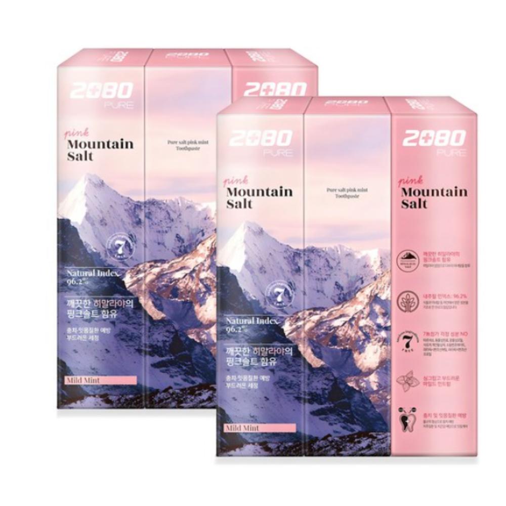 2080 Pure Toothpaste Pink Mild Mint 150g (6-Pack)
