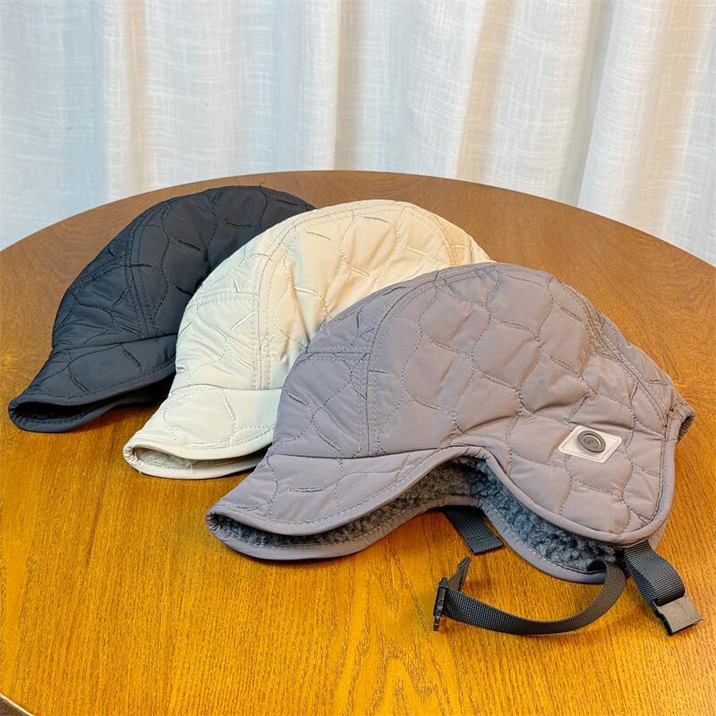 Lei Feng Hat for Men and Women In Winter Thickened Velvet Lamb Wool Warm Ear Protection Hat Outdoor Skiing and Cycling Pilot Hat