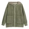 Stylish Women Corduroy Jacket Casual Cotton Coat with Pockets Basic Female Outerwear Fit