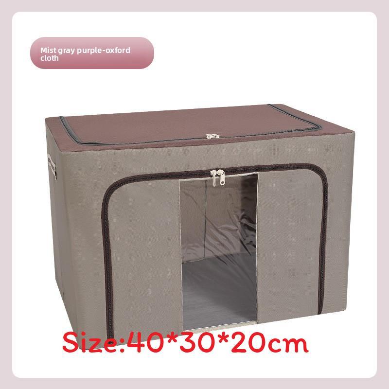 Foldable Oxford Cloth Storage Bin With Steel Frame For Bedroom Organizing And Home Use