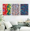 Classic Abstract Art Poster, Colorful Line Image Printing Canvas Art Painting, Used for Home Room Decoration Poster, Frameless