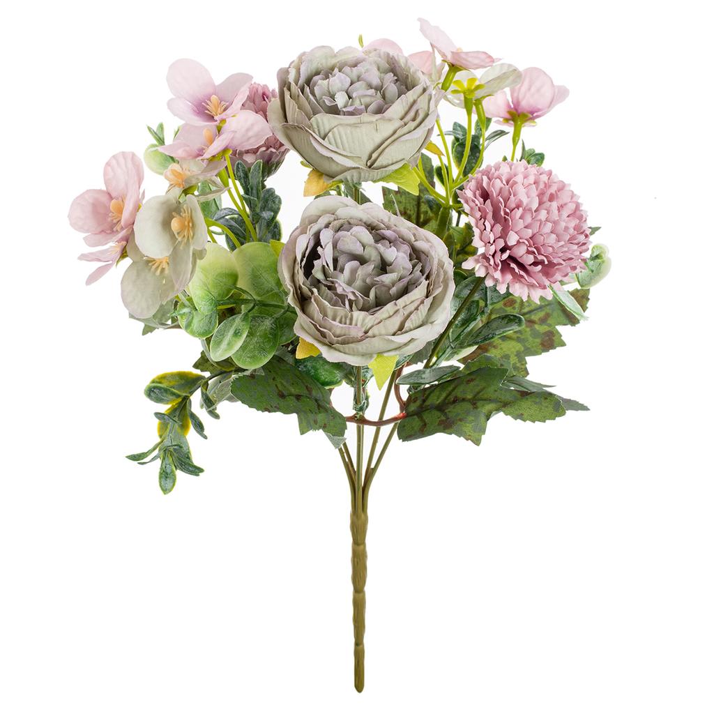 Artificialflower Silk Peony Chrysanthemum Outdoor Garden Wall Wedding Bridal Bouquet Christmas Home Vase Festival Party Diy Gift