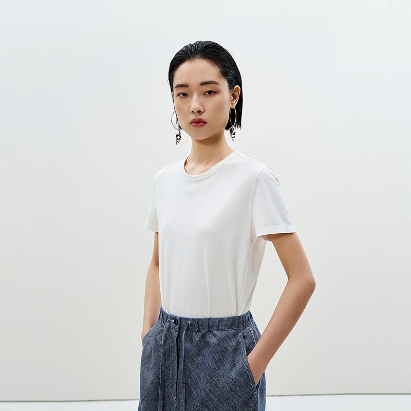 LESS 2025 Summer Round Neck Short Sleeve T-Shirt