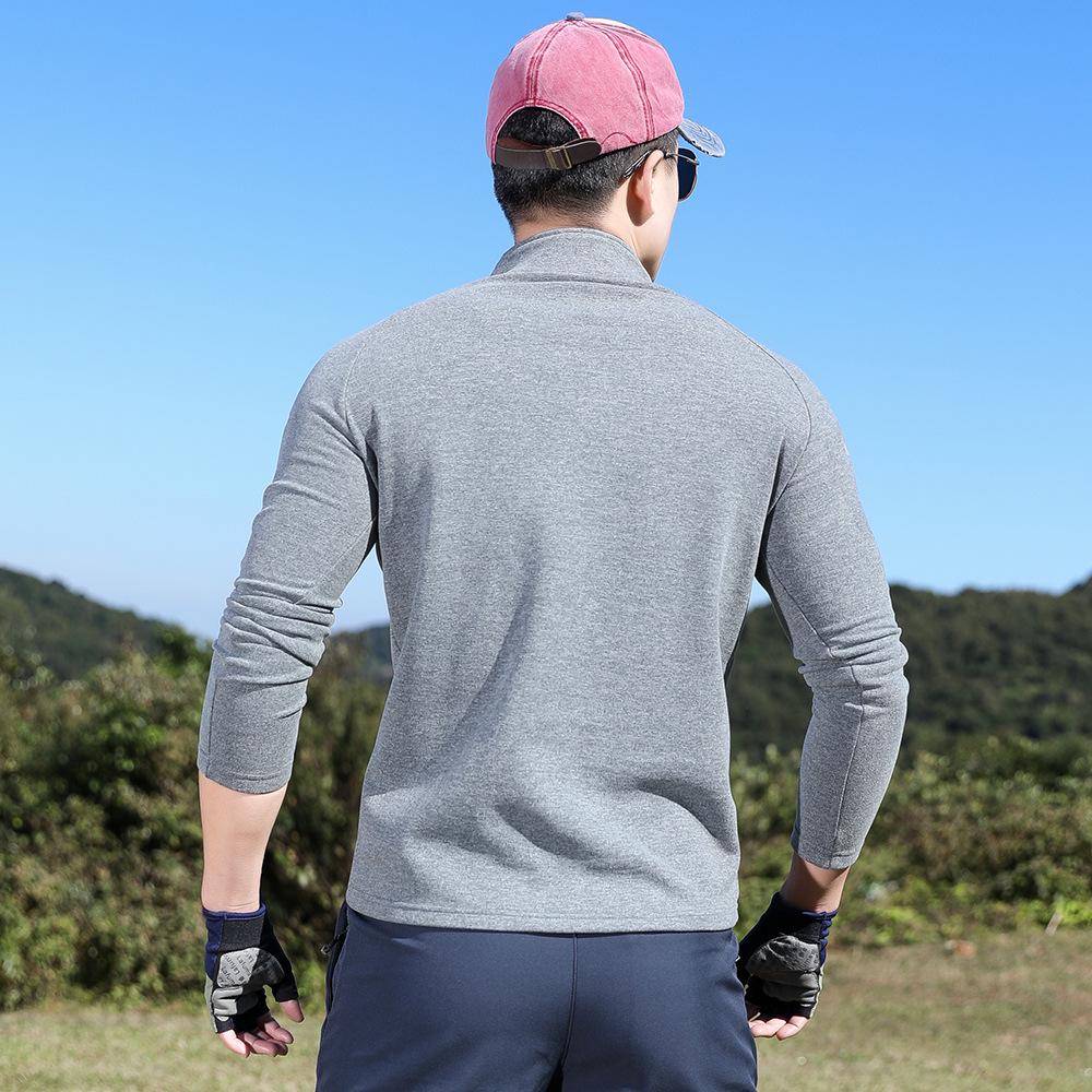 Men's Quick-Dry Stretch Dralon Long-Sleeve Fleece Hiking Base Layer