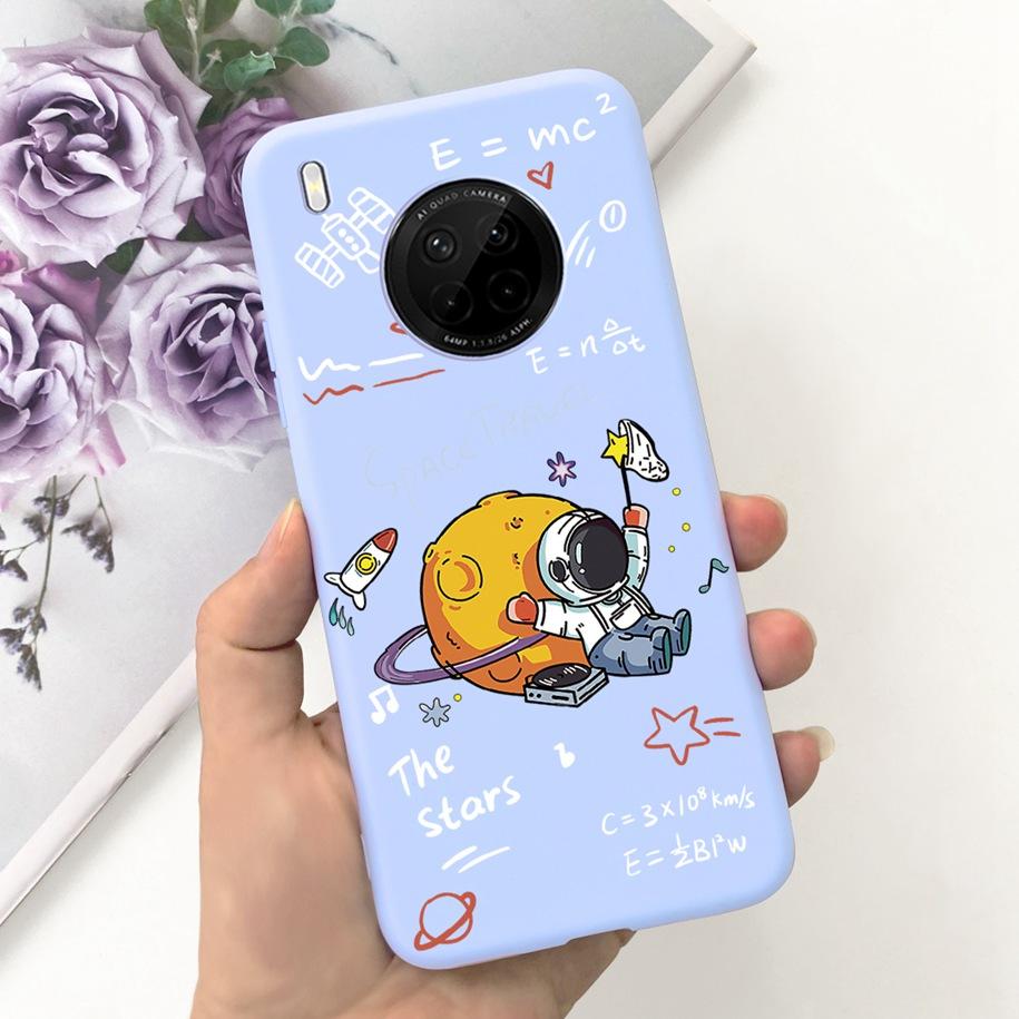 For Huawei Y9a 2020 Silicone Case FRL-22 FRL-23 Cute Astronaut Love Heart Slim Soft TPU Phone Case on Huawei Nova Y9a Y 9A Cover