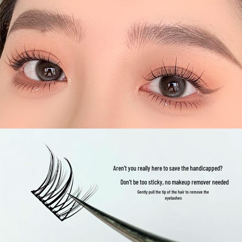 Mengjie Shangpin Glue-Free Self-Adhesive False Eyelashes - Natural Look for Beginners