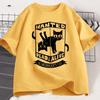 Funny Black Cat Tshirts Cotton Causal Loose Tshirt Printed Round Neck Short Sleeve Cat Lover T Shirt Harajuku Streetwear Tops