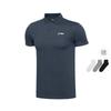 Li Ning Polo Shirt Men's Ink Water Gray APLU753-3