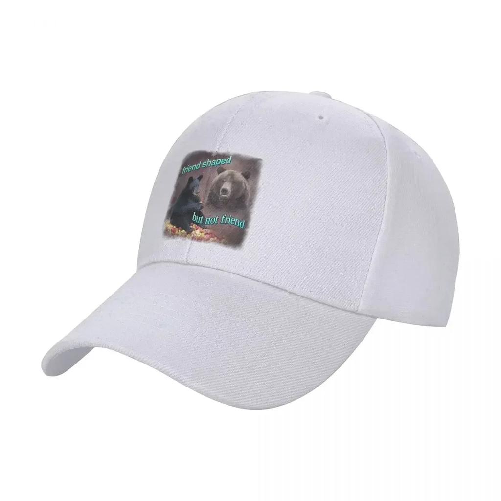 Casquette de baseball unisexe de luxe, style streetwear mignon, avec un ours en forme d'ami mais pas d'ami.