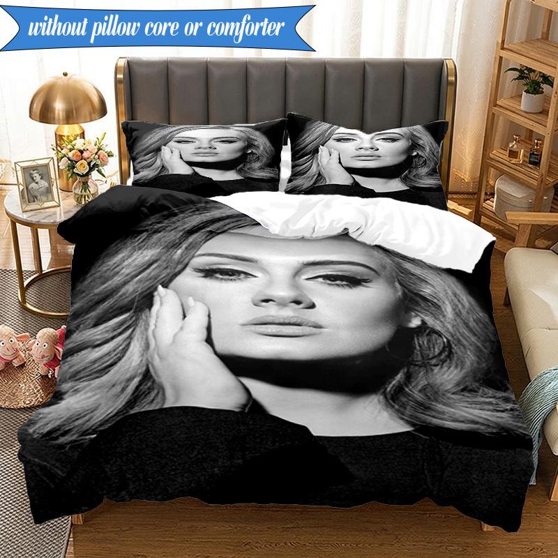 A-dele's Pop Music 3pcs K-pop Music Group Bedding set,Ideal for Bedroom, Dormitory,Including Duvet Cover And 2pcs Pillowcases,Fan Gifts