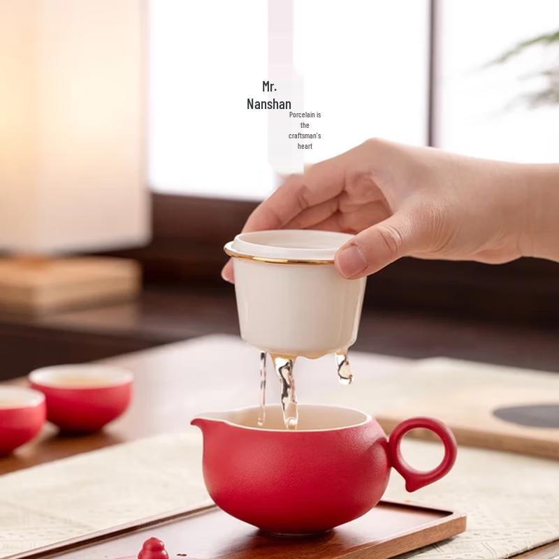 Portable Ceramic Gongfu Travel Tea Set
