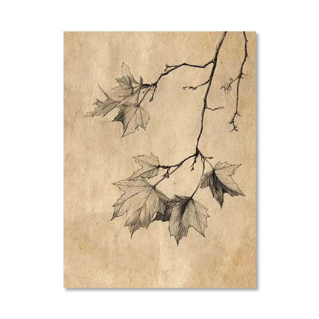 Autumn Leaves Jack-o-lanterns Canvas Prints Scary Witch Halloween Wall Art Posters for Modern Living Room Autumn Home Decor