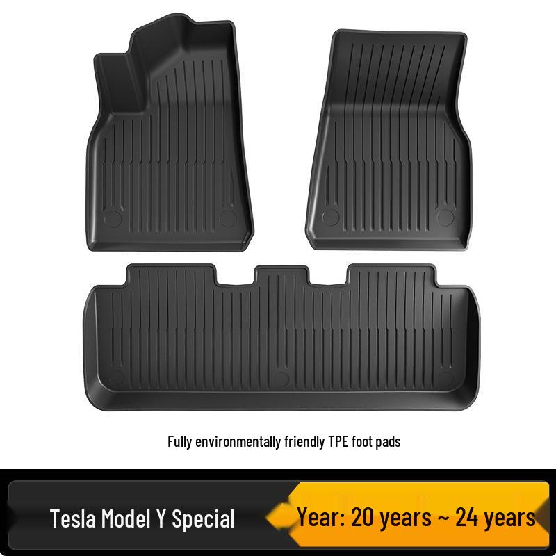 Tesla Model 3/Y Floor Mats & Trunk Mats: New Eco-friendly 3D All-Weather TPE Design