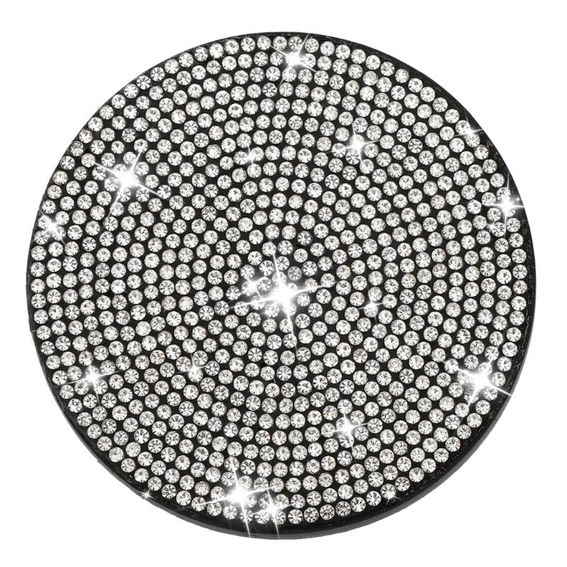 Universal Sparkling Coasters Full Rhinestones Car Cup Holder Pad Nonslip Rubber Base for Secure Cup Placement