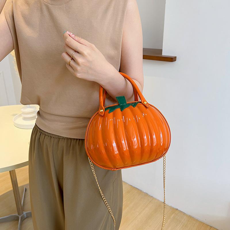 Halloween Pumpkin Bag 2025 New European and American Fashion Personalized Design Foreign Style Portable Shoulder Chain Small Round Bag
