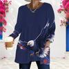Womens Plus Size Long Sleeve Pocket T Shirt Loose Soft Casual Daily Leisure Blouse