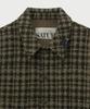 Satur Check Fleece Shirt Jacket Khaki