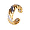 Vinterly Pure Copper Magnetic Rings Women Big Size Adjustable Gold-color 6.7mm Cuff Jewelry Wedding Bands Resizable Finger Rings