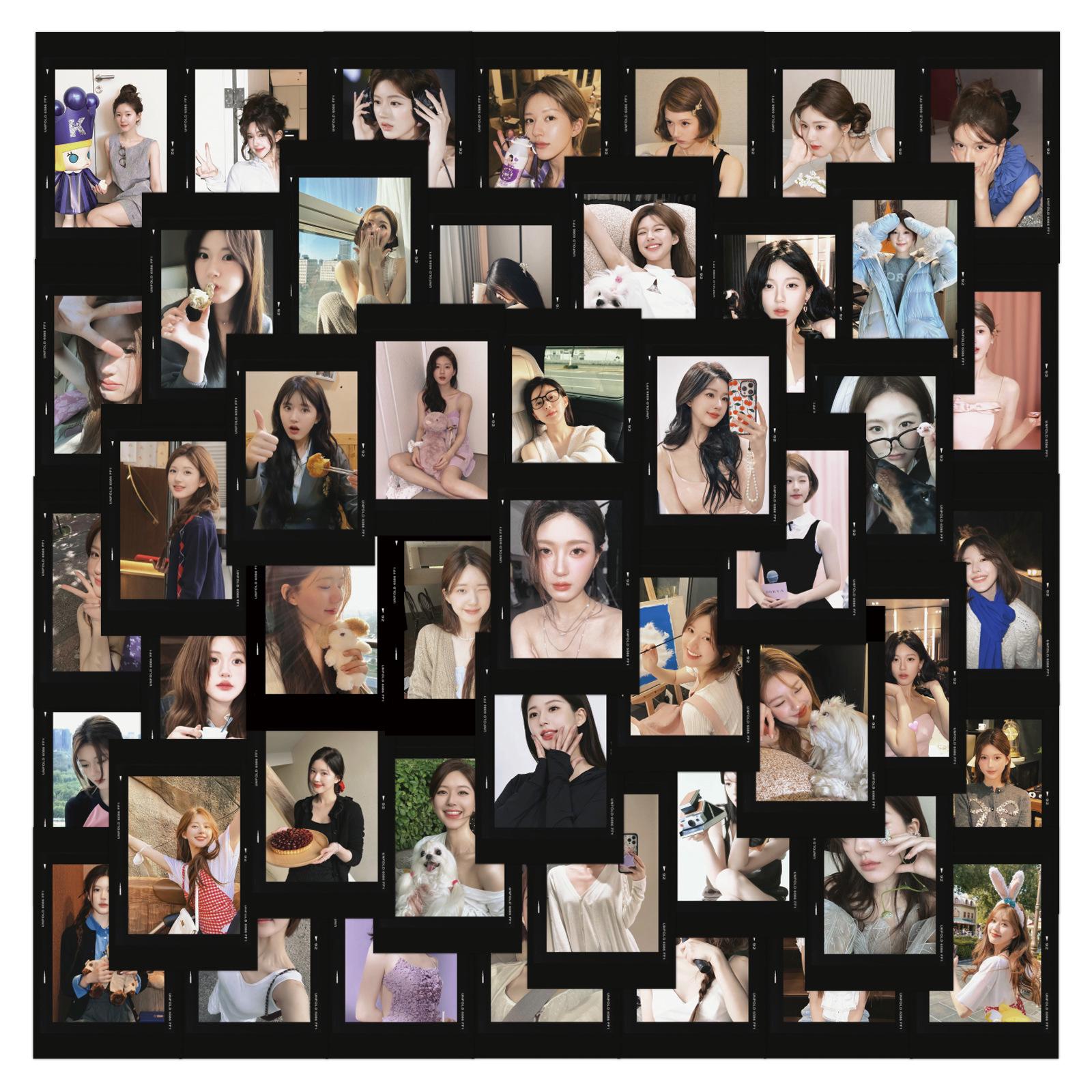 80 Zhao Lusi Polaroid Graffiti Stickers - Trendy Celebrity Decorations for Water Bottles and Tablets