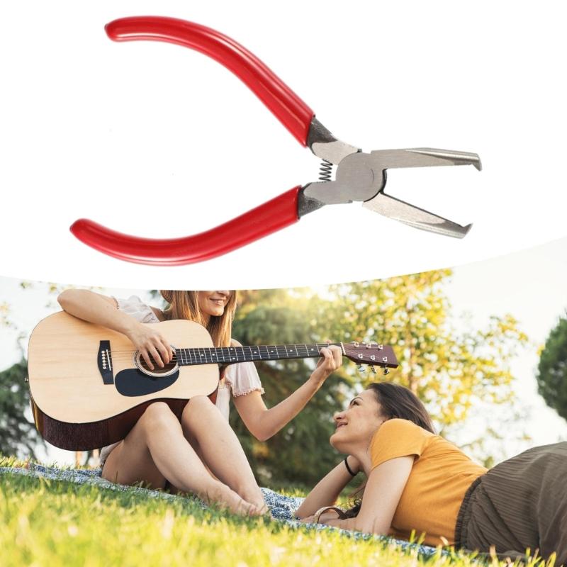 Guitar Fret Puller Plier 6Inch Steel Guitar Plier Wire Puller Fret Tool for Stringed Instrument with Ergonomic Handle
