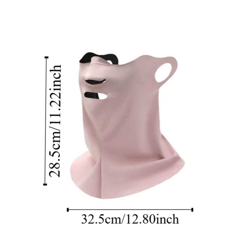 Nylon Neck Sunscreen Mask Polyester Thin Face Sun Protection Solid Color Elastic Breathable Sunshade Mask Seaside Vacation