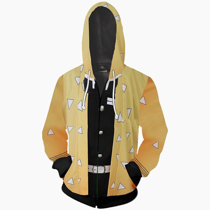 Demon Slayer Kimetsu No Yaiba Vibrant Soft Zipper Up Hoodie For Comfort